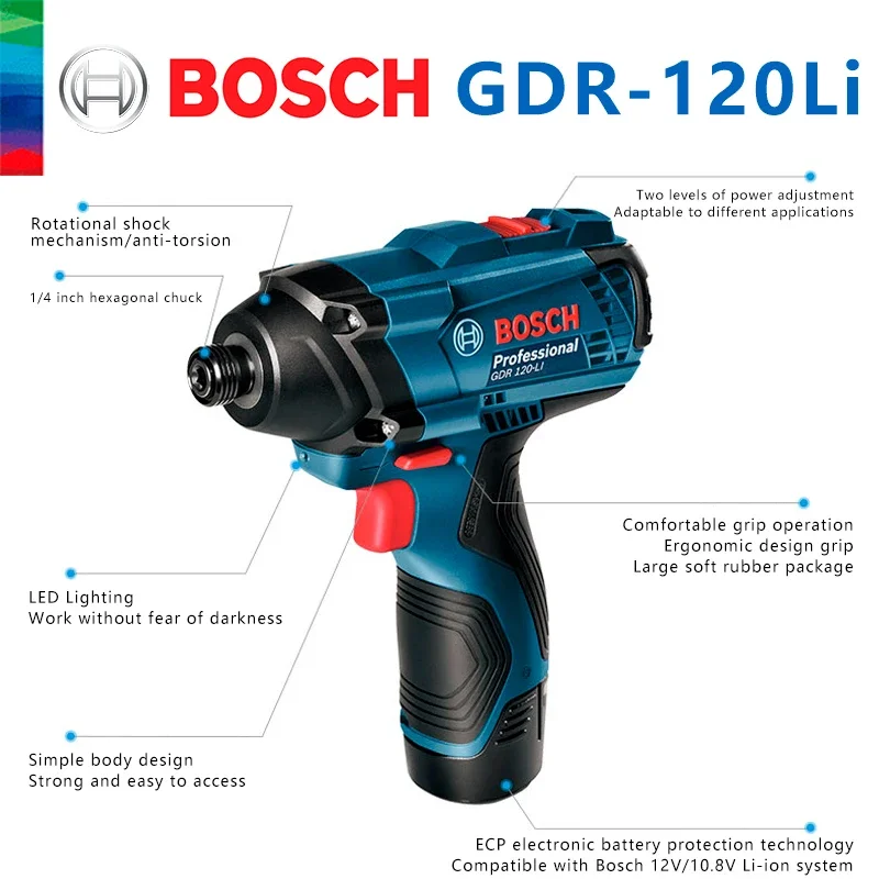 보쉬 오리지널 GDR 120-LI 충전식 무선 임팩트  - Power Drill Cordless 리뷰 및 가격