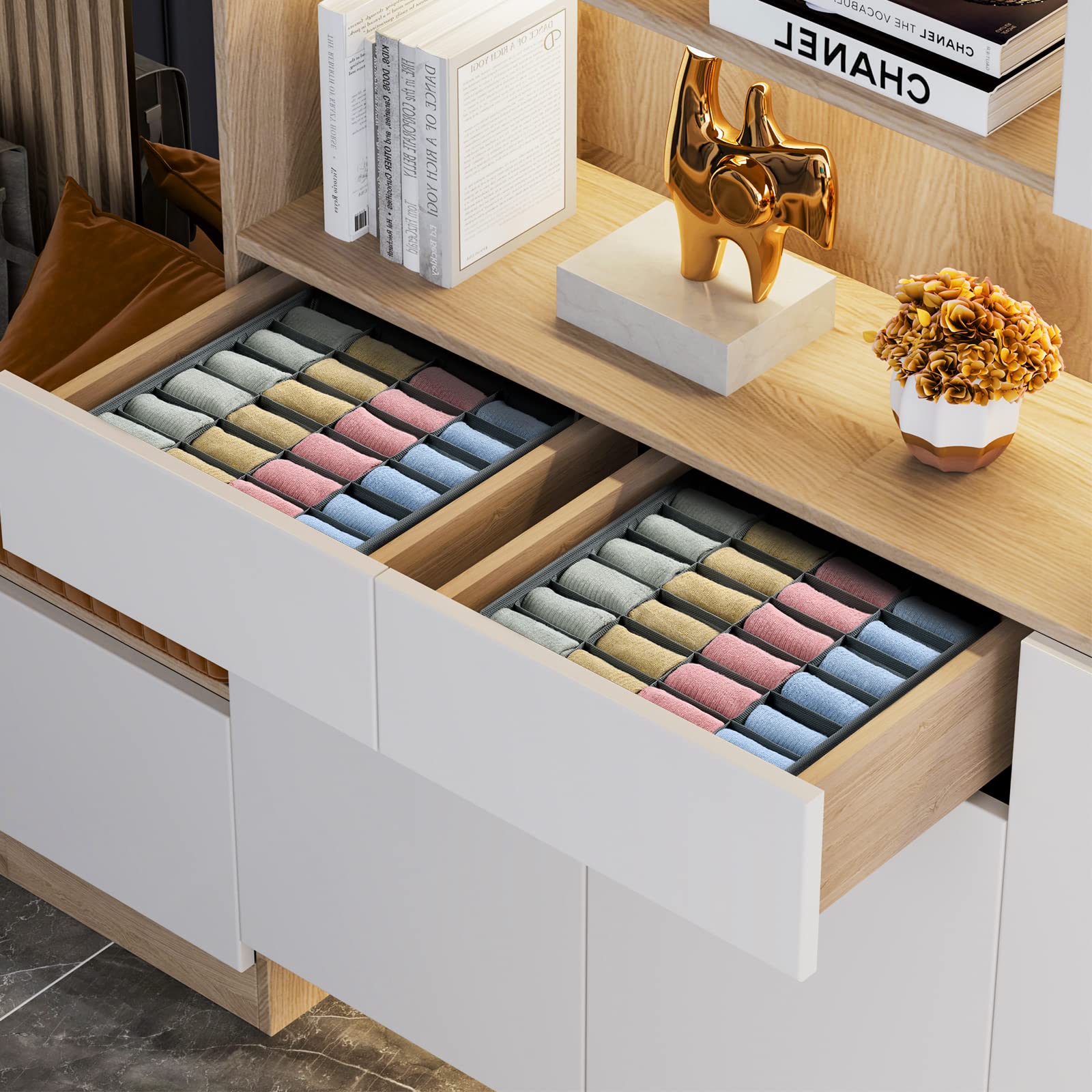 양말 서랍 주최자 분배기 속옷 24 셀 옷장 주최자 양 - Home Improvement Outlet Stores 리뷰 및 가격